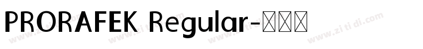 PRORAFEK Regular字体转换